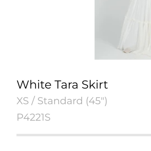 45” White Tara Lengha Skirt (XS) (BNWT) - Picture 4 of 16